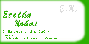 etelka mohai business card